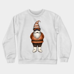 Vintage Gnome Black Pug Crewneck Sweatshirt